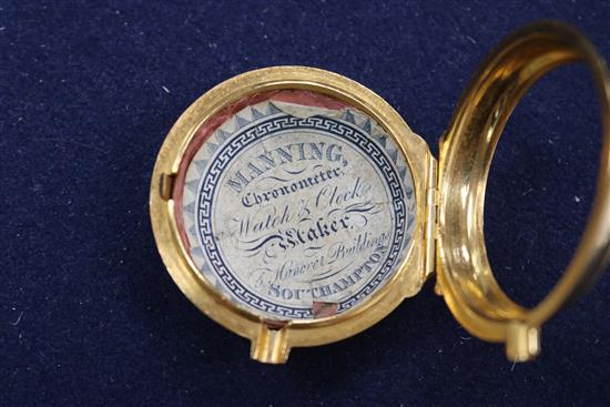 An early 19th century gilt metal pair cased keywind verge pocket watch by Edward Palmer.